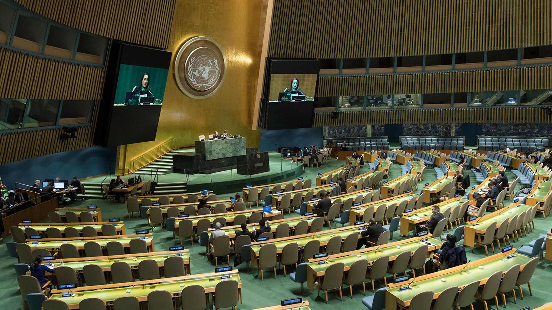 Заседание Генеральной Ассамблеи ООН в ознаменование отмены рабства и трансатлантической работорговли (21 ноября 2018). Нью-Йорк - Sputnik Армения, 1920, 06.09.2022