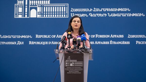 Пресс-конференция спикера МИД Армении Анны Нагдалян (20 декабря 2018). Еревaн - Sputnik Արմենիա