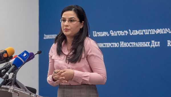 Пресс-конференция спикера МИД Армении Анны Нагдалян (20 декабря 2018). Еревaн - Sputnik Արմենիա