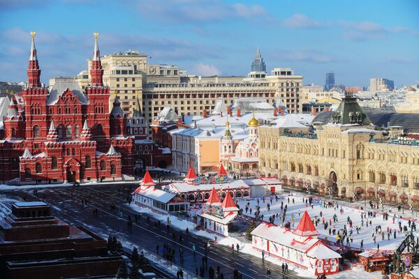Небо в звездах: фантастическое преображение Москвы на Новый год Небо в звездах: фантастическое преображение Москвы на Новый год - Sputnik Армения