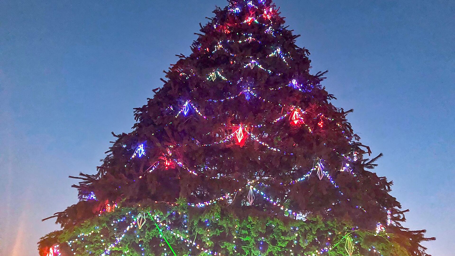 Торжественное включение огней новогодней елки в Гюмри (20 декабря 2018). Ширак - Sputnik Армения, 1920, 03.12.2021