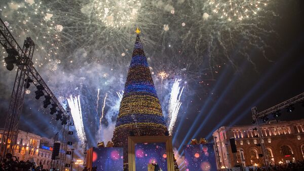 Торжественная церемония зажжения огней главной елки Еревана (21 декабря 2018). Еревaн - Sputnik Армения