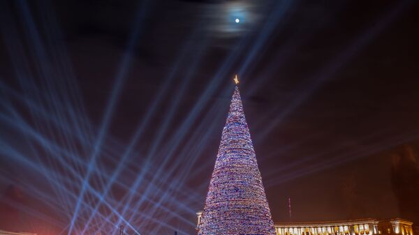 Торжественная церемония зажжения огней главной елки Еревана - Sputnik Армения