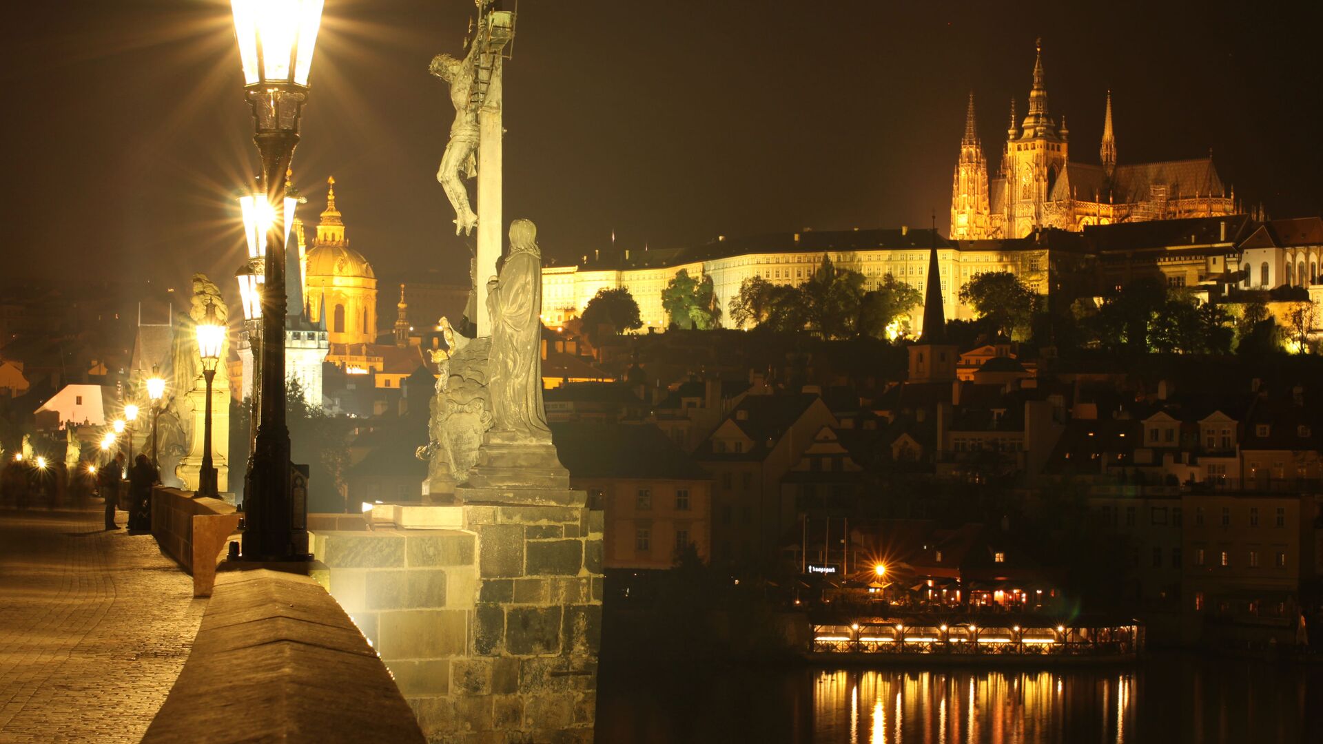 Вид на ночной город Прага, Чешская Республика - Sputnik Армения, 1920, 16.02.2021
