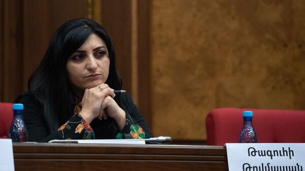 Депутат от фракции Мой Шаг Тагуи Товмасян на заседании Парламента (18 января 2019). Еревaн - Sputnik Армения