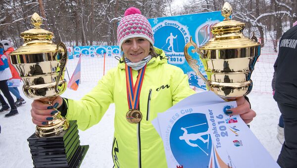 Катя Галстян - победительница женского забега - Sputnik Արմենիա