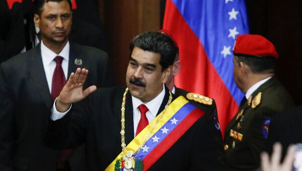 Президент Венесуэлы Николас Мадуро перед началом своего выступления в штаб-квартире Верховного суда Венесуэлы (25 января 2019). Каракас - Sputnik Армения