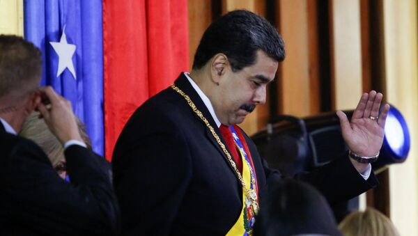 Президент Венесуэлы Николас Мадуро перед началом своего выступления в штаб-квартире Верховного суда Венесуэлы (25 января 2019). Каракас - Sputnik Армения