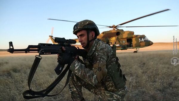 Военные учения армянских военнослужащих - Sputnik Армения