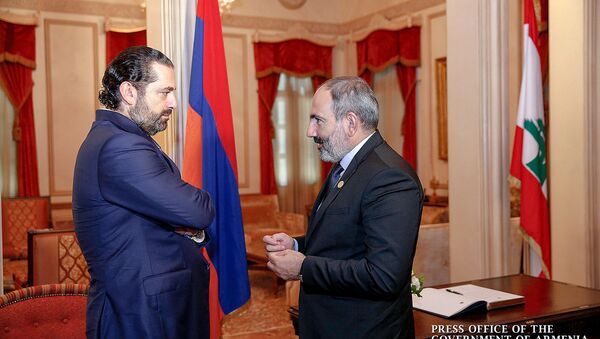Встреча премьер-министров Армении и Ливана Никола Пашиняна и Саада Харири (20 октября 2018). Бейрут - Sputnik Армения