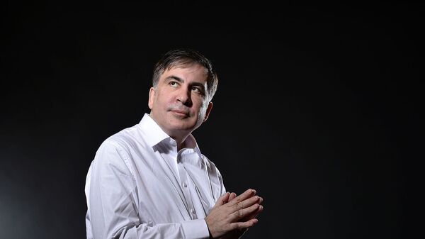 Бывший президент Грузии Михаил Саакашвили во время фотосессии (7 марта 2018). Амстердам - Sputnik Армения