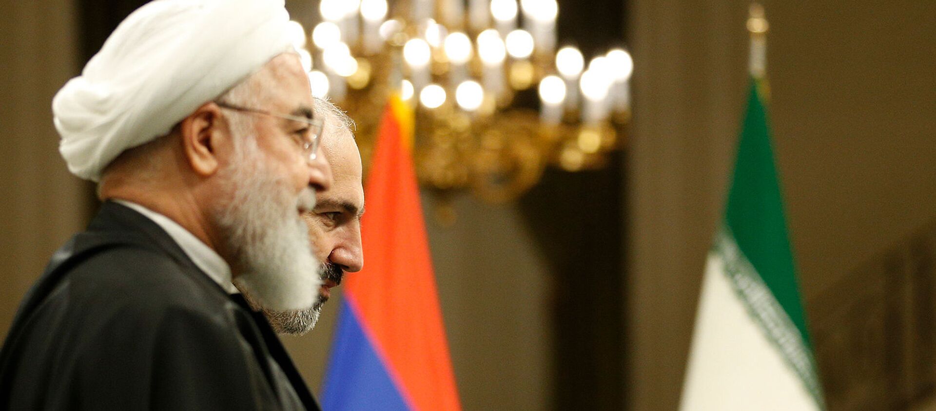 Премьер-министр Армении Никол Пашинян и президент Ирана Хасан Рухани на совместной пресс-конференции (27 февраля 2019). Тегеран - Sputnik Արմենիա, 1920, 08.01.2021