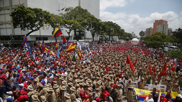 Акция в поддержку Н. Мадуро в Венесуэле - Sputnik Արմենիա