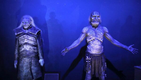 Модели персонажей White Walkers во время запуска гастрольной выставки Игра престолов в выставочном центре Титаник (10 апреля 2019). Белфаст - Sputnik Армения