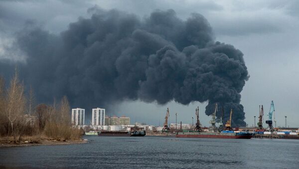 Пожар на заводе Красмаш в Красноярске - Sputnik Армения