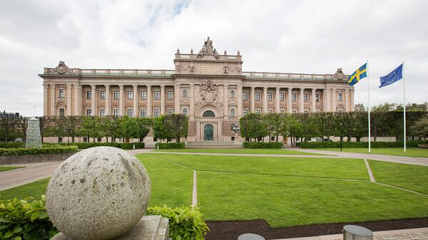 Восточный фасад здания парламента Швеции (август 2014). Стокгольм - Sputnik Армения