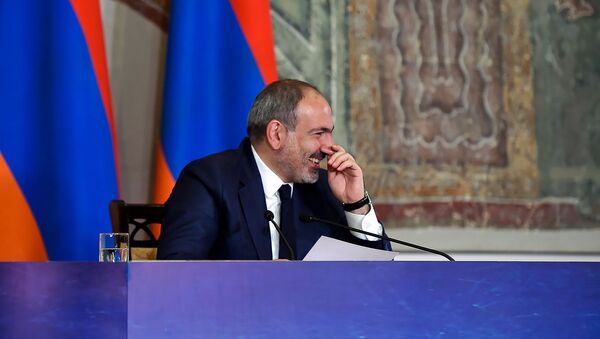 Пресс-конференция премьер-министра Никола Пашиняна по итогам первого года пребывания на посту (8 мая 2019). Еревaн - Sputnik Արմենիա