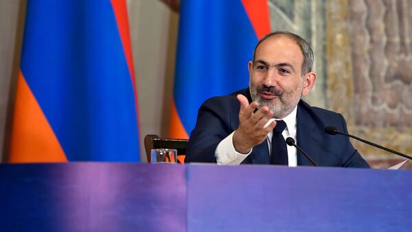 Пресс-конференция премьер-министра Никола Пашиняна по итогам первого года пребывания на посту (8 мая 2019). Еревaн - Sputnik Արմենիա