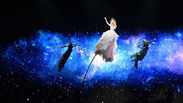 Представительница Австралии Кейт Миллер-Хайдке выступает с песней Zero Gravity на репетиции первого полуфинала Международного конкурса песни Евровидение-2019 в Тель-Авиве (13 мая 2019). Израиль - Sputnik Արմենիա