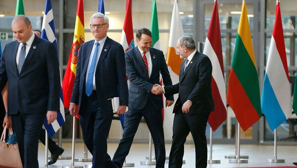 Премьер-министр Армении Никол Пашинян во время встречи лидеров стран-участниц инициативы ЕС Восточное партнерство (13 мая 2019). Брюссель - Sputnik Армения