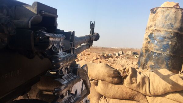 Огневая позиция сирийской армии в районе части ПВО на юге Алеппо. - Sputnik Армения