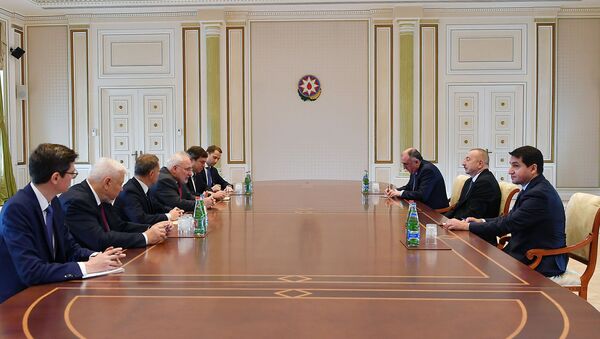 Встреча президента Азербайджана Ильхама Алиева с сопредседателями Минской группы ОБСЕ (30 мая 2019). Баку - Sputnik Արմենիա
