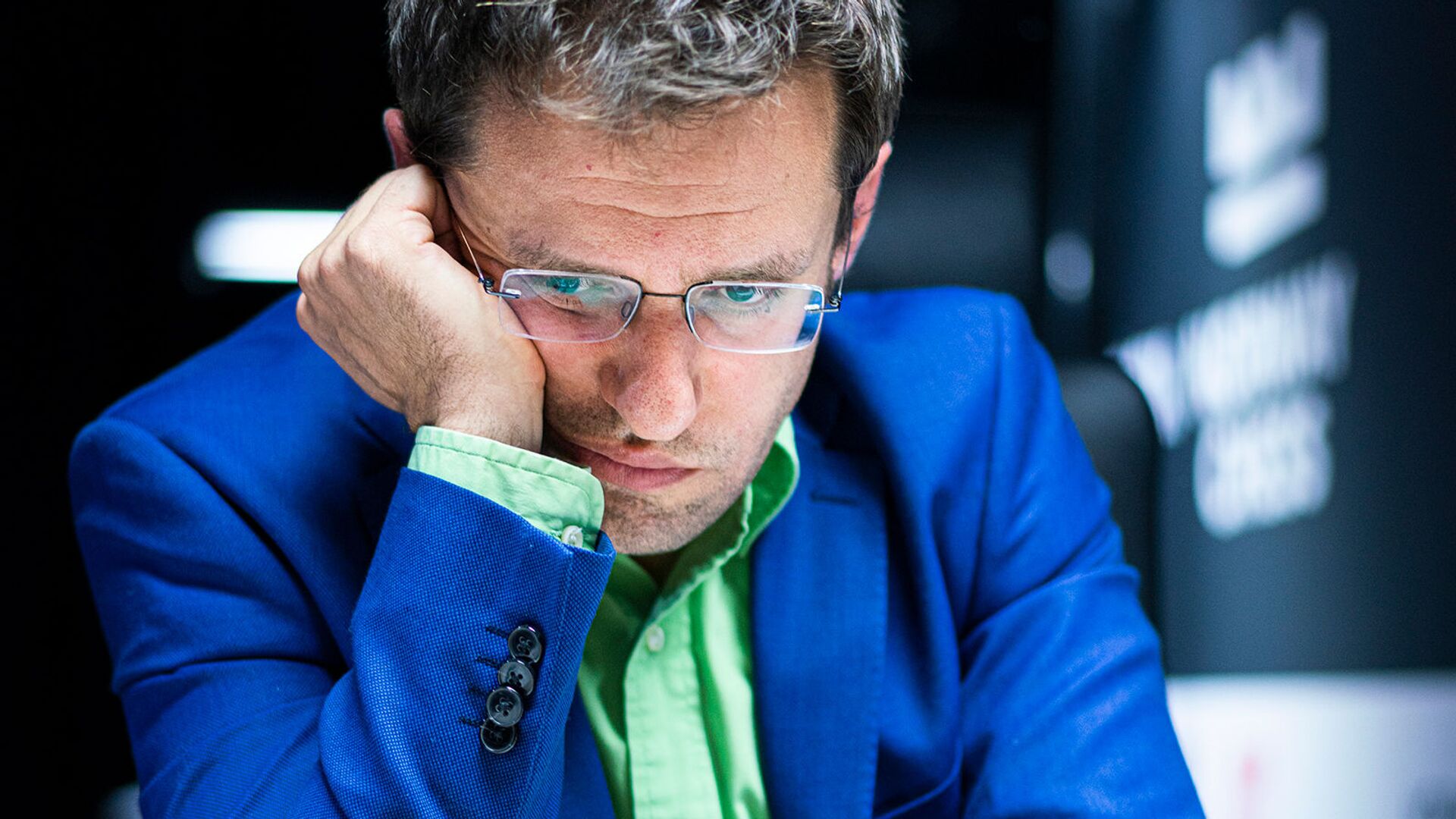 Гроссмейстер Левон Аронян во время партии с Магнусом Карлсеном в турнире Altibox Norway Chess 2019 (5 июня 2019). Ставангер, Норвегия - Sputnik Արմենիա, 1920, 02.07.2021
