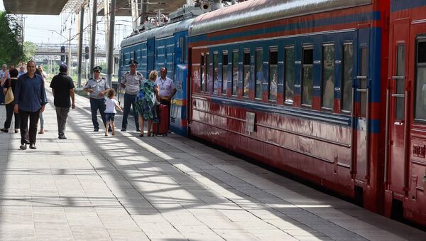 Первый рейс поезда Армения из Еревана в Батуми в 2019-ом году. - Sputnik Արմենիա
