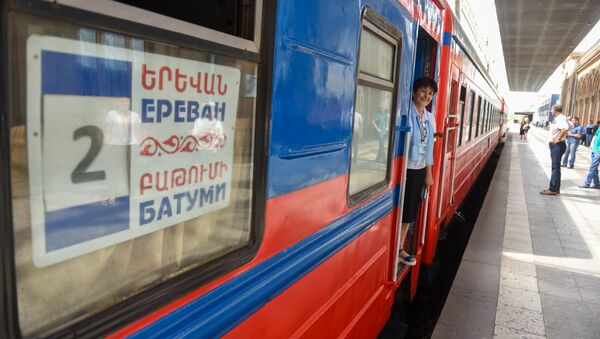 Первый рейс поезда Армения из Еревана в Батуми в 2019-ом году. - Sputnik Արմենիա