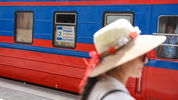 Первый рейс поезда Армения из Еревана в Батуми в 2019-ом году. - Sputnik Արմենիա