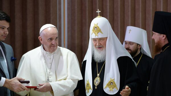 Встреча патриарха Московского и всея Руси Кирилла с папой римским Франциском - Sputnik Армения