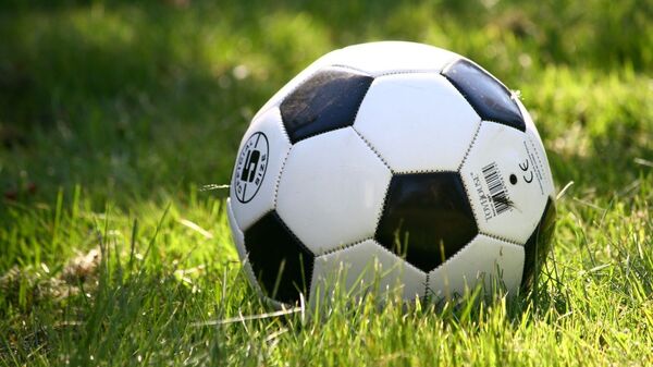 Футбольный мяч на траве - Sputnik Армения