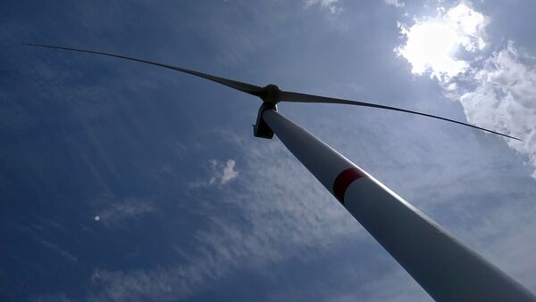 Ветрогенератор в ветровой электростанции Ерейментау, Казахстан - Sputnik Արմենիա