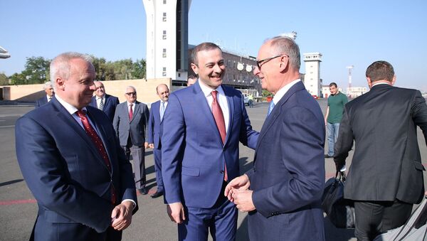 Секретарь Совета безопасности России Николай Патрушев прибыл с рабочим визитом в Армению (12 августа 2019). Еревaн - Sputnik Армения