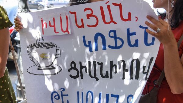 Акция протеста противников Амулсарского рудника перед Домом правительства (15 августа 2019). Еревaн - Sputnik Արմենիա