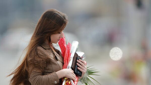 Продажа цветов накануне праздника 8 марта - Sputnik Արմենիա