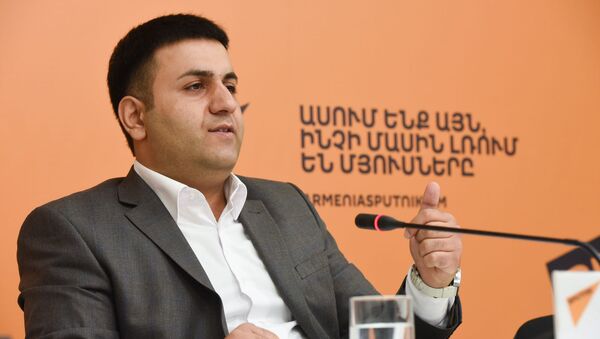  Бабкен Арутюнян на пресс-конференции в пресс клубе Спутник Армения (27 авгвгуста 2019). Ереван - Sputnik Армения