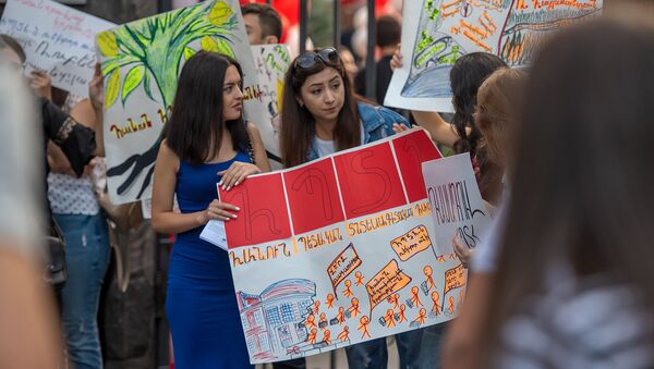 Студенты Гос.экономического университета Армении объявили забастовку (2 сентября 2019). Еревaн - Sputnik Արմենիա