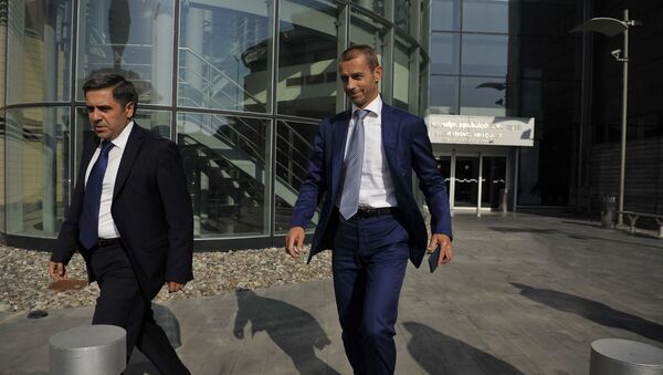 Президент УЕФА Александр Чеферин прибыл в Армению (5 сентября 2019). Еревaн - Sputnik Армения