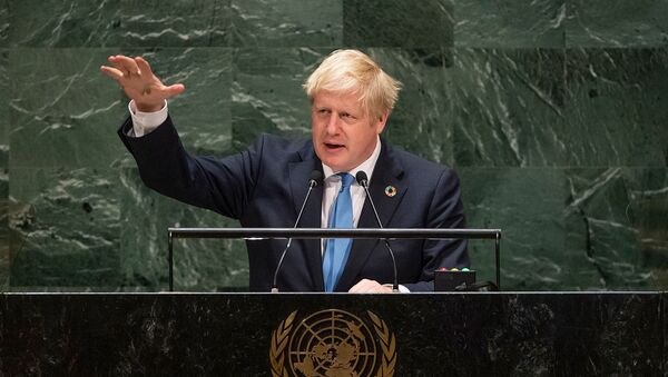 Выступление премьер-министра Великобритании Бориса Джонсона на 74-й Генеральной Ассамблее ООН (25 сентября 2019). Нью-Йорк - Sputnik Армения