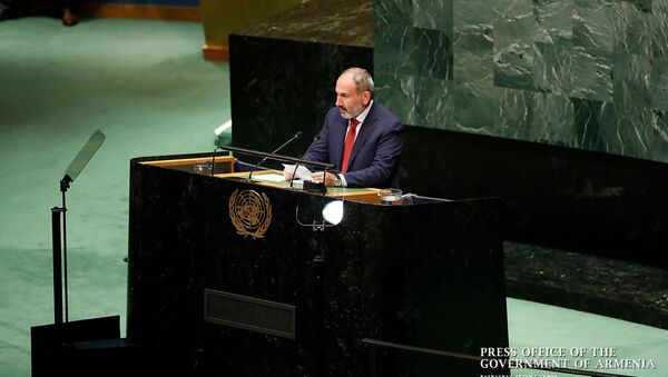Выступление премьер-министра Армении Никола Пашиняна на 74-й сессии Генассамблеи ООН (25 сентября 2019). Нью-Йорк - Sputnik Армения