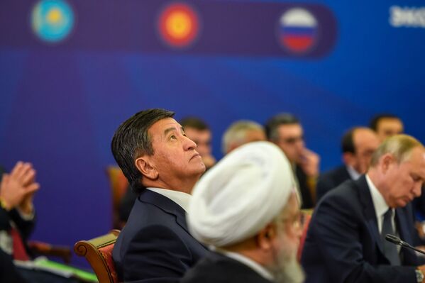 Ղրղըզստանի նախագահ Սոորոնբայ Ժեենբոկովը` Եվրասիական բարձրագույն տնտեսական խորհրդի նիստի ժամանակ - Sputnik Արմենիա