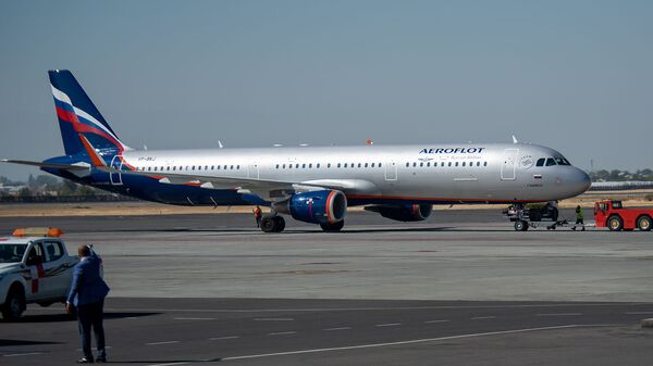 Самолет авиакомпаний Аэрофлот в аэропорту Звартноц - Sputnik Армения