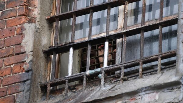 Заключенный смотрит в окно. Архивное фото - Sputnik Армения