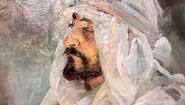 Картина Александра Головина «Портрет Егише Тадевосяна в бедуинской повязке» - Sputnik Армения