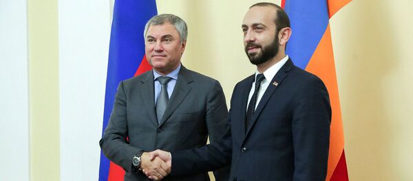 Рабочий визит Председателя Госдумы России Вячеслава Володина в Армению (4 ноября 2019). Еревaн - Sputnik Армения