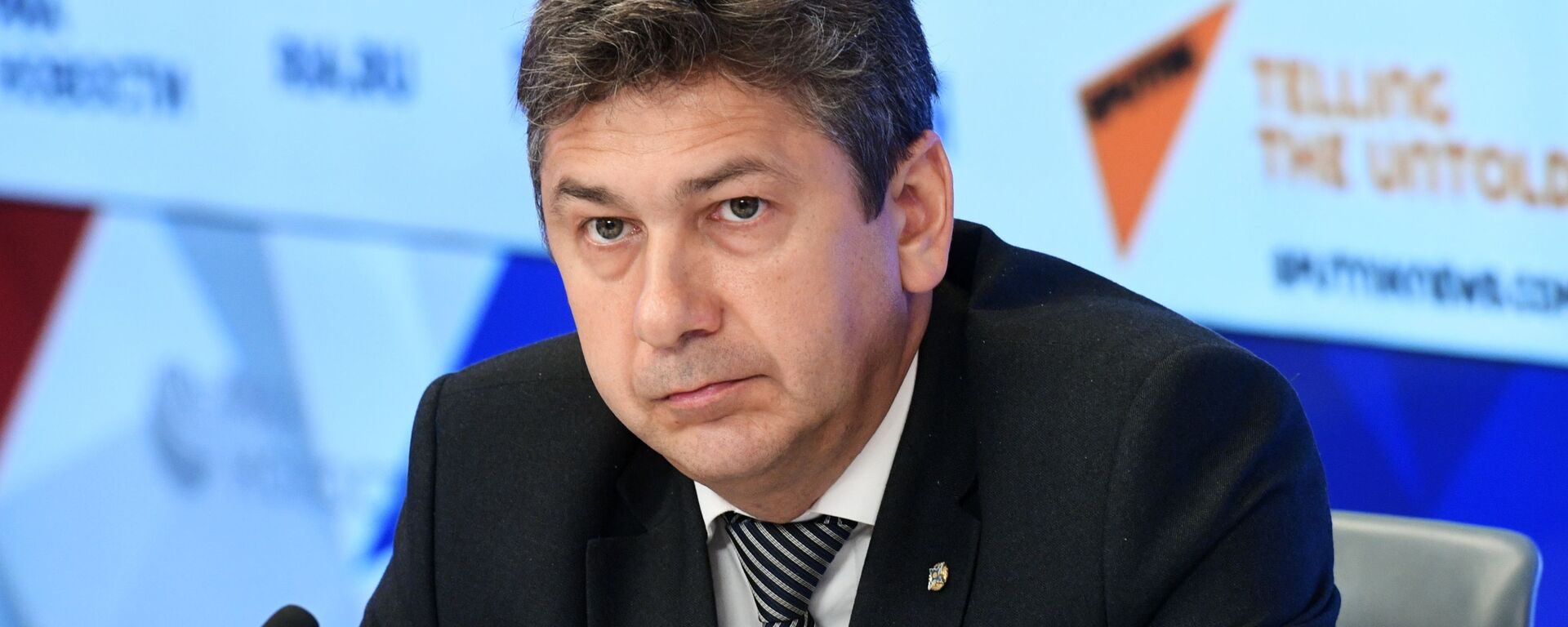 Пресс-секретарь секретариата ОДКБ Владимир Зайнетдинов во время пресс-конференции (4 июля 2019). Москвa - Sputnik Армения, 1920, 14.05.2021