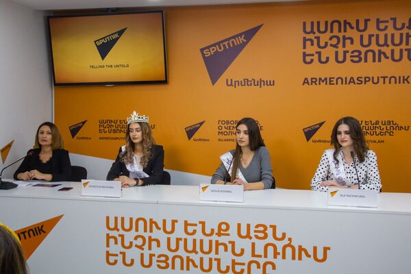 Пресс-конференция обладательницы титула «Ереванская красавица» (4 декабря 2019). Еревaн - Sputnik Армения