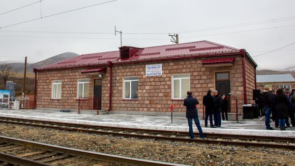 Открытие восстановленного поста железнодорожной станции Калтахчи - Sputnik Արմենիա