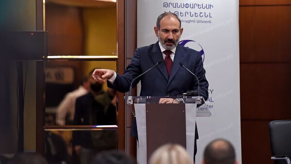 Выступление премьер-министра Никола Пашиняна на антикоррупционном форуме (9 декабря 2019). Еревaн - Sputnik Армения
